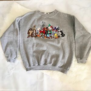 Vintage Acme Kids Embroidered Looney Tunes Sweater
